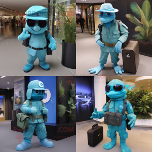 Cyan Marine Recon maskot...