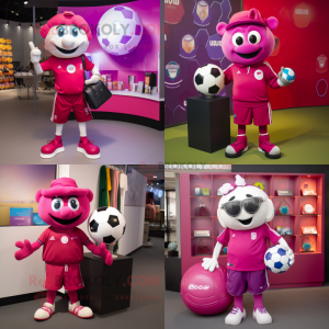 Magenta fodbold maskot...