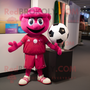 Magenta fodbold maskot...