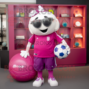 Magenta fodbold maskot...