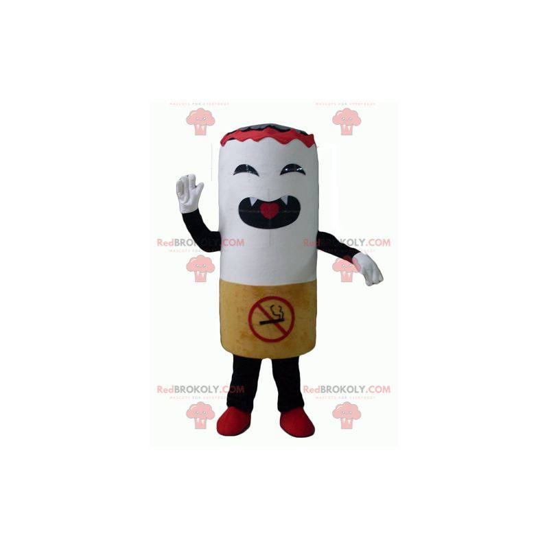 Mascota de cigarrillo gigante mirando feroz - Redbrokoly.com