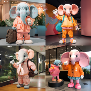 Peach Elephant mascotte...