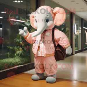 Peach Elephant maskot...