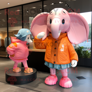 Peach Elephant mascotte...