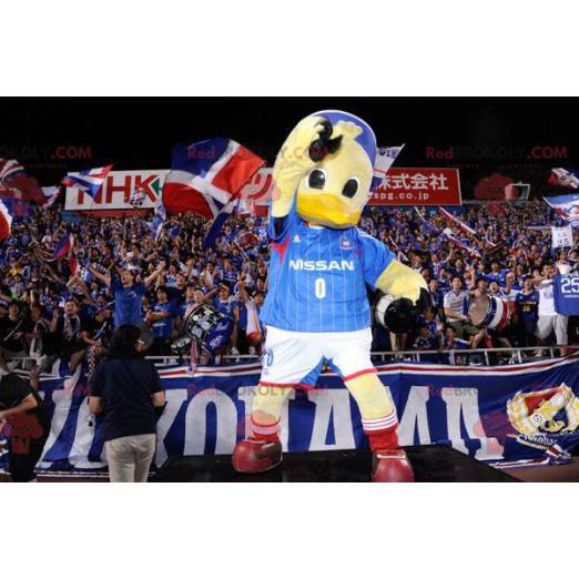 Riesiges Entengelbes Kükenmaskottchen in Sportbekleidung -