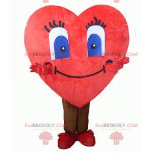 Mascote gigante e fofo com coração vermelho - Redbrokoly.com
