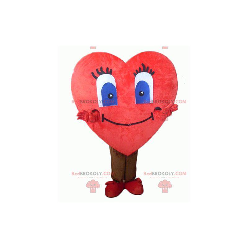 Mascotte de cœur rouge géant et mignon - Redbrokoly.com