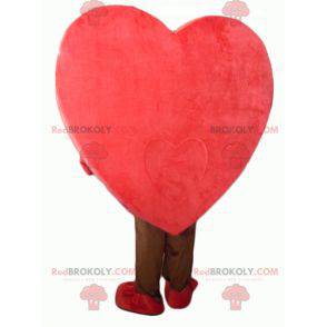 Mascotte de cœur rouge géant et mignon - Redbrokoly.com