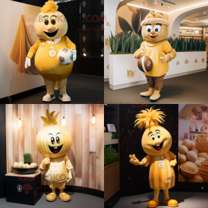 Gold Onion maskot drakt...