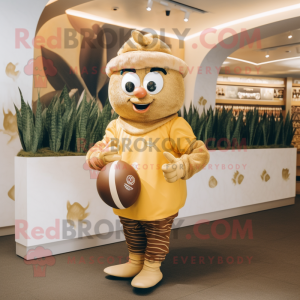 Gold Onion maskot kostume...