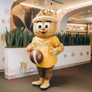 Gold Onion maskot drakt...