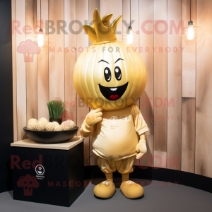 Gold Onion mascotte kostuum...