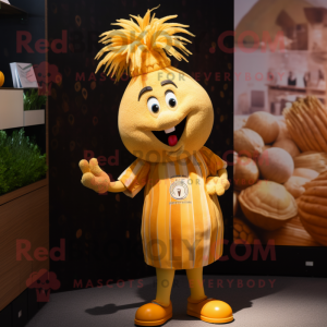 Gold Onion mascotte kostuum...