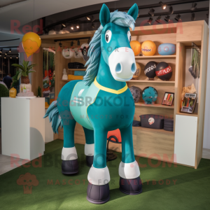 Postava maskota Teal Horse...