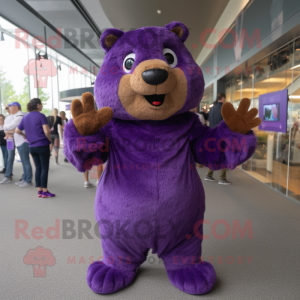 Purple Beaver mascotte...