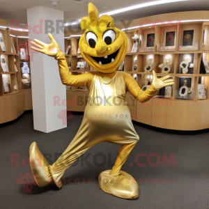 Gold Contortionist maskot...