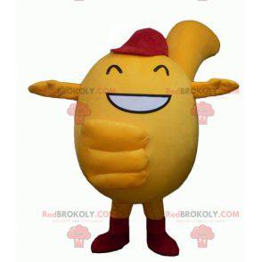 Round and cute yellow snowman mascot - Redbrokoly.com