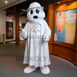 nan Ghost mascot costume character dressed with a Capri Pants and Hat pins