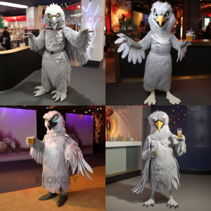 Silver Eagle maskot kostume...