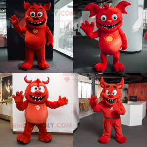 Red Devil maskot kostume...