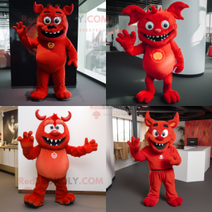 Red Devil maskot drakt...