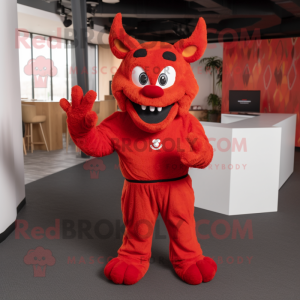 Red Devil maskot kostume...