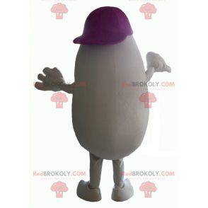 Giant white snowman mascot all round and cute - Redbrokoly.com