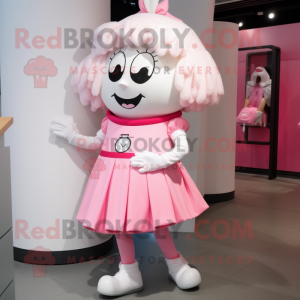 Weiß-rosa Maskottchen...