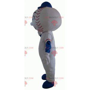 Snømannmaskott med et hode i form av en baseball -