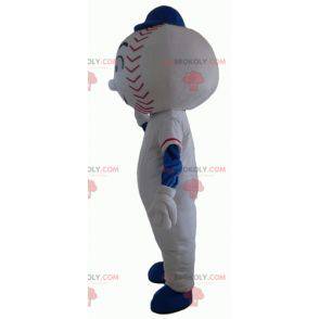 Snømannmaskott med et hode i form av en baseball -
