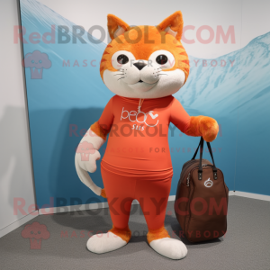 Orange Cat maskot drakt...