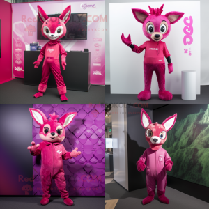 Magenta rådjur maskot...