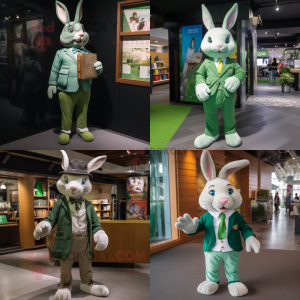 Green Rabbit mascotte...