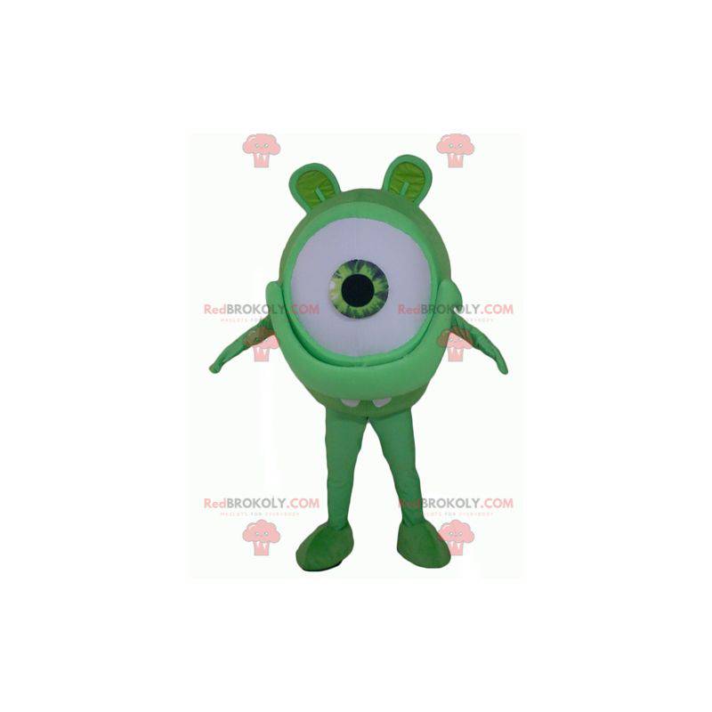 Mascotte de gros œil vert géant d'extra-terrestre -