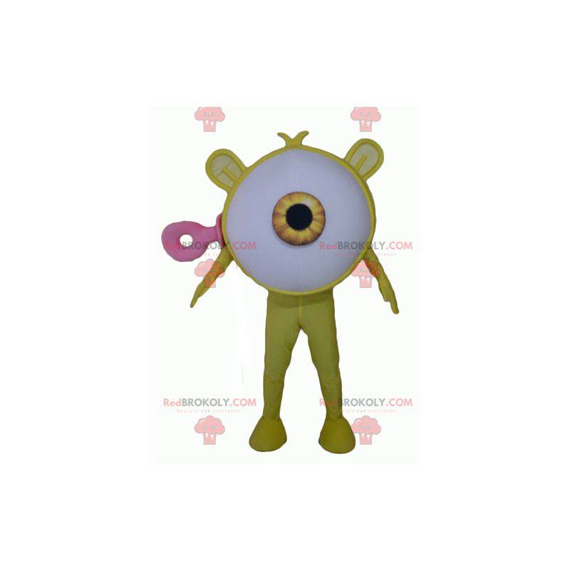 Extranjero de la mascota del ojo amarillo gigante grande -