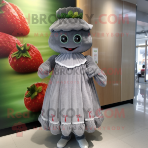 Grå jordbær maskot kostume...