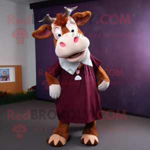 Maroon Guernsey Cow...
