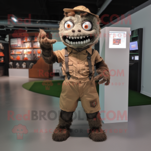Brown Zombie mascotte...