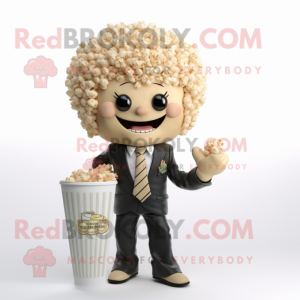 Beige Pop Corn mascotte...