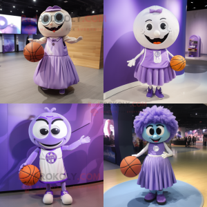 Lavendel basketboll maskot...