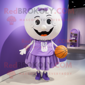 Lavendel basketboll maskot...