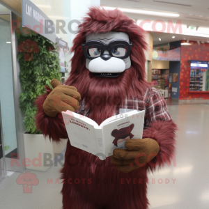 Maroon Sasquatch mascotte...