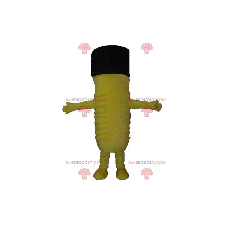 Kæmpe gul og sort nøglehuls maskot - Redbrokoly.com