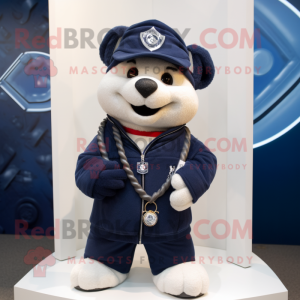 Marinblå armband maskot...