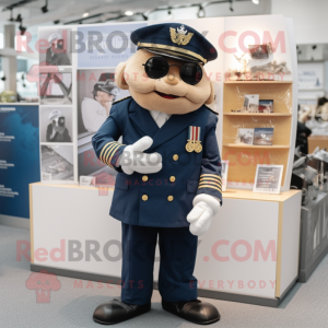 Navy Special Air Service mascot costume character dressed with a Dress Shirt and Shoe clips