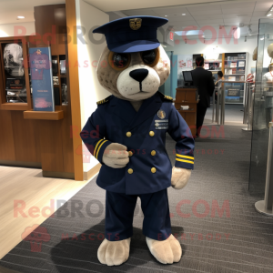 Navy Special Air Service mascot costume character dressed with a Dress Shirt and Shoe clips