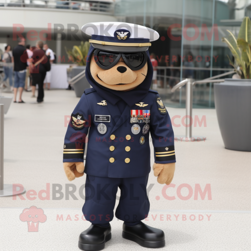 Navy Special Air Service mascot costume character dressed with a Dress Shirt and Shoe clips