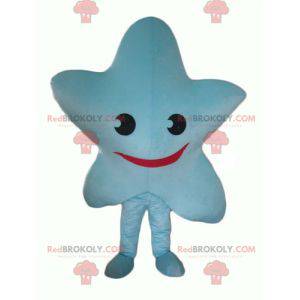 Mascotte gigante e sorridente della stella blu - Redbrokoly.com