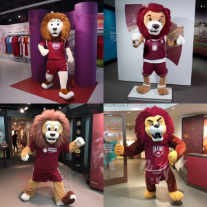 Maroon Lion mascotte...