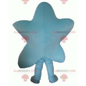 Mascotte d'étoile bleue géante et souriante - Redbrokoly.com